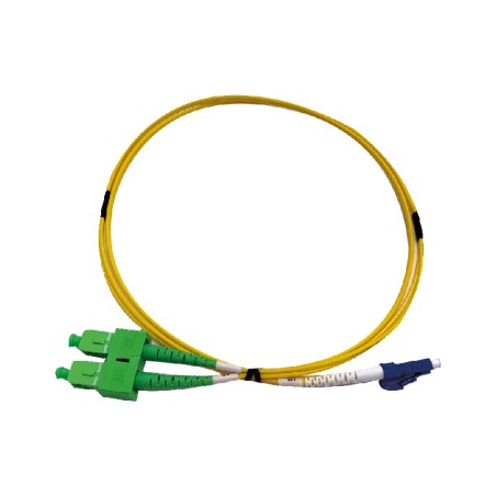 Cordon FO Duplex monomode 9/125 SC APC/LC - 7m