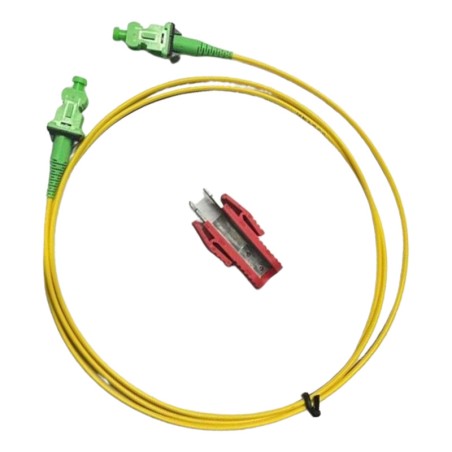 Jarretière simplex SC APC-SC APC G657A2  2 connecteurs sécurisés-3.5m