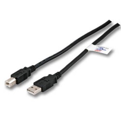 Cordon USB 2.0 A-B M / M Noir - 1m