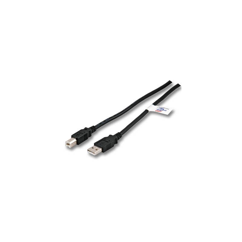 Cordon USB 2.0 A-B M / M Noir - 1m