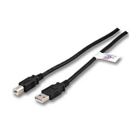 Cordon USB 2.0 A-B M / M Noir - 1m