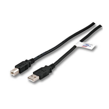 Cordon USB 2.0 A-B M / M Noir - 1.8m