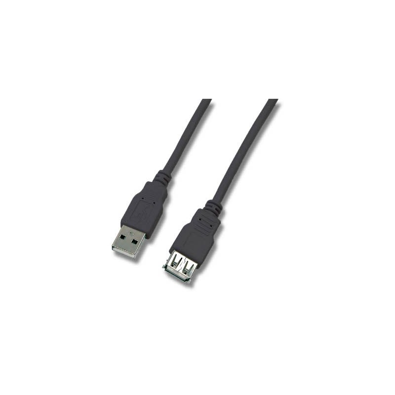 Rallonge USB 2.0 A-A M / F Noir - 1.8m