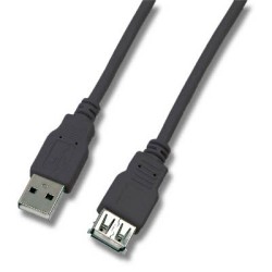Rallonge USB 2.0 A-A M / F Noir - 1m