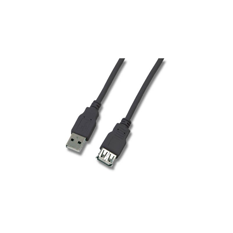 Rallonge USB 2.0 A-A M / F Noir - 1m