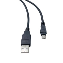 Cordon USB 2.0 A-MiniB M / M Noir - 1m 