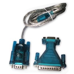 Adaptateur USB 2.0 - Série RS-232 DB9+Adapt DB9/DB25 1.4m Win XP 7.8