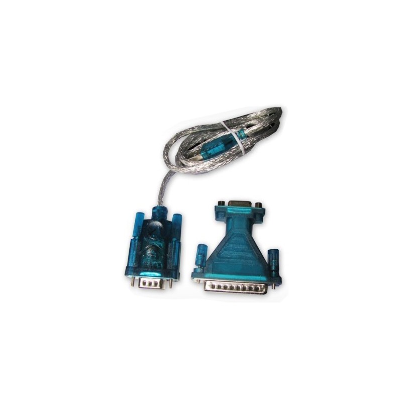 Adaptateur USB 2.0 - Série RS-232 DB9+Adapt DB9/DB25 1.4m Win XP 7.8