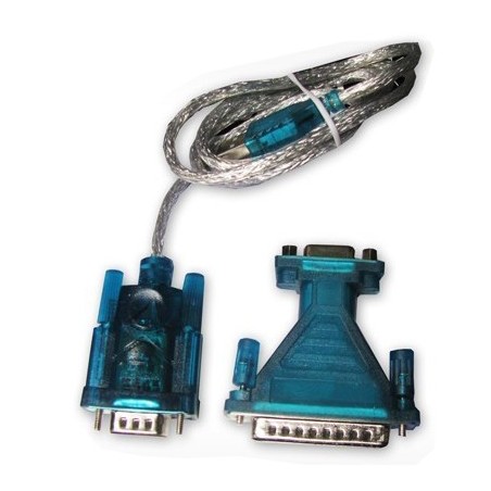 Adaptateur USB 2.0 - Série RS-232 DB9+Adapt DB9/DB25 1.4m Win XP 7.8