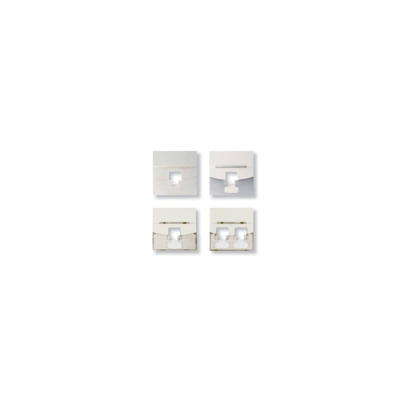 Face avant affleurante 45x45 pour 1 RJ45 blanc pour goulotte - 120pcs