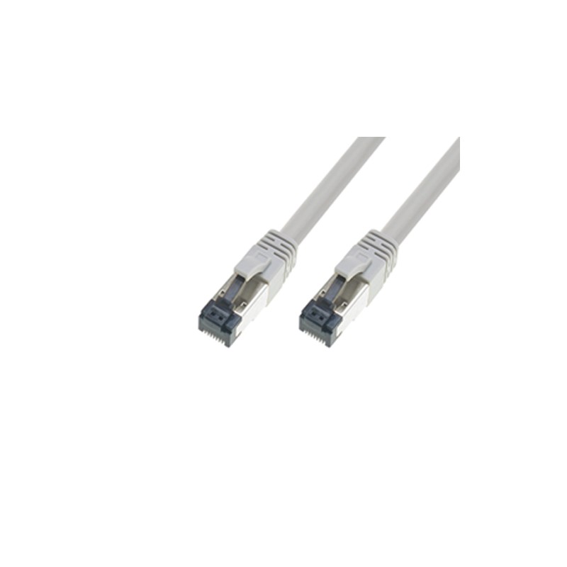 Cordon RJ45 Catégorie 8 S/FTP - 4P Gris / Manchon gris - 0.25m