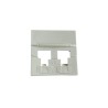 Face avant 45x45 pour 2 RJ45 - blanc - 3M