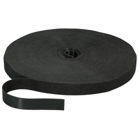 Bobine VELCRO 20mm - 25m - en polyamide - Noir