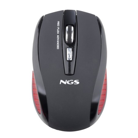 Souris optique sans fil 2.4Ghz rouge 800/1600 dpi - 6 Boutons - NGS