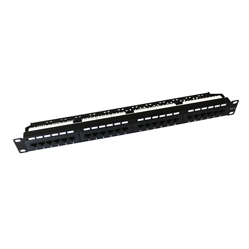 Panneau de brassage 19" 1U équipé 24 ports CAT6 UTP