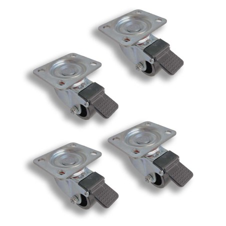 UPTEC v2 - Lot de 4 roues dont 2 à frein pour baies UPTEC v2