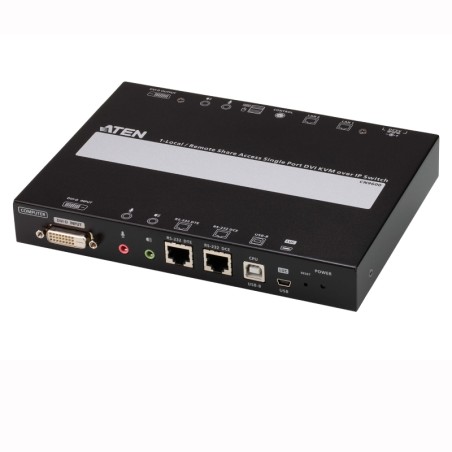 ATEN - CN9600 - Commutateur KVM DVI 1 port sur IP partage local/dis