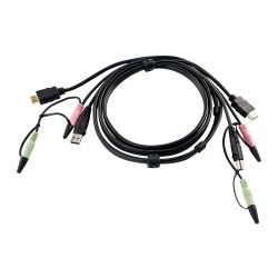 ATEN - 2L-7D02UH - Câble KVM HDMI USB 1.8m avec audio