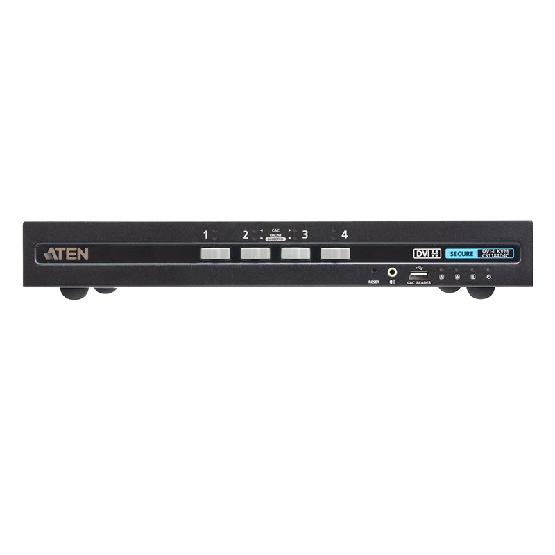 ATEN - CS1184D4C - Commutateur KVM sécurisé DVI à 4 ports USB avec CA