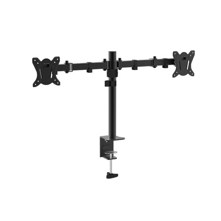 Support écran UPTEC double bras noir - 13-27" - 2x8Kg max - Vesa 100