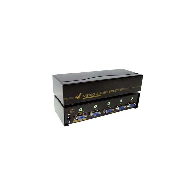 Splitter VGA + Audio 4 ports - 450MHz - 2048x1536@60Hz