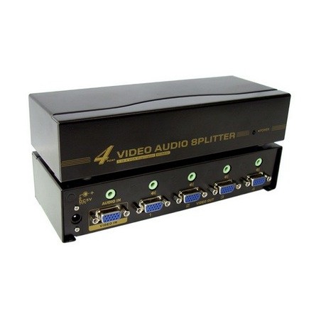 Splitter VGA + Audio 4 ports - 450MHz - 2048x1536@60Hz