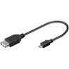 Cordon USB A Femelle vers Micro USB B Male OTG 0.20m