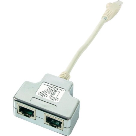 Doubleur de ligne 1 ethernet et 1 téléphone - 0.15m