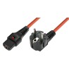 IEC Lock - Cordon secteur 2P+T FR / C13 - 2m Orange