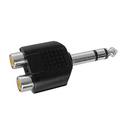 Adaptateur stéréo 2 x RCA F / Jack 6.35m