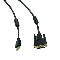 Cordon DVI-D M single link (18+1) - HDMI M - 10m