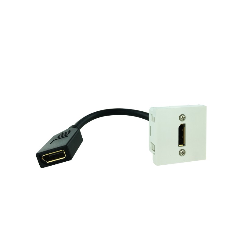 Plastron 45x45 DisplayPort 1.2 F-F - AWG28 - 0.20m