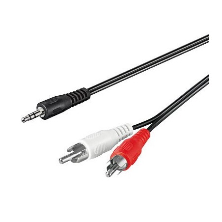 Cordon audio stéréo Jack 3.5 M / 2 x RCA M - 1.50m