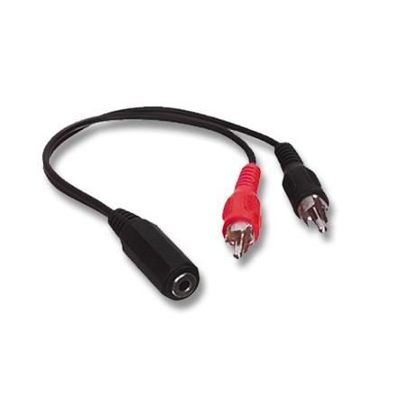 Adaptateur stéréo Jack 3.5 F / 2 x RCA M - 0.2m