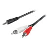 Cordon audio stéréo Jack 3.5 M / 2 x RCA M - 15m