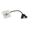 Plastron 45x45 USB2.0 B F vers F - 0.20m