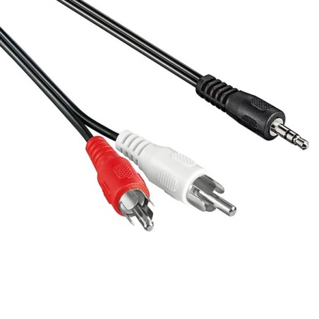 Cordon audio stéréo Jack 3.5 M / 2 x RCA M - 5m - blindé