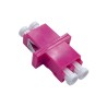 Traversée LC duplex multimode - magenta - ferrule céramique